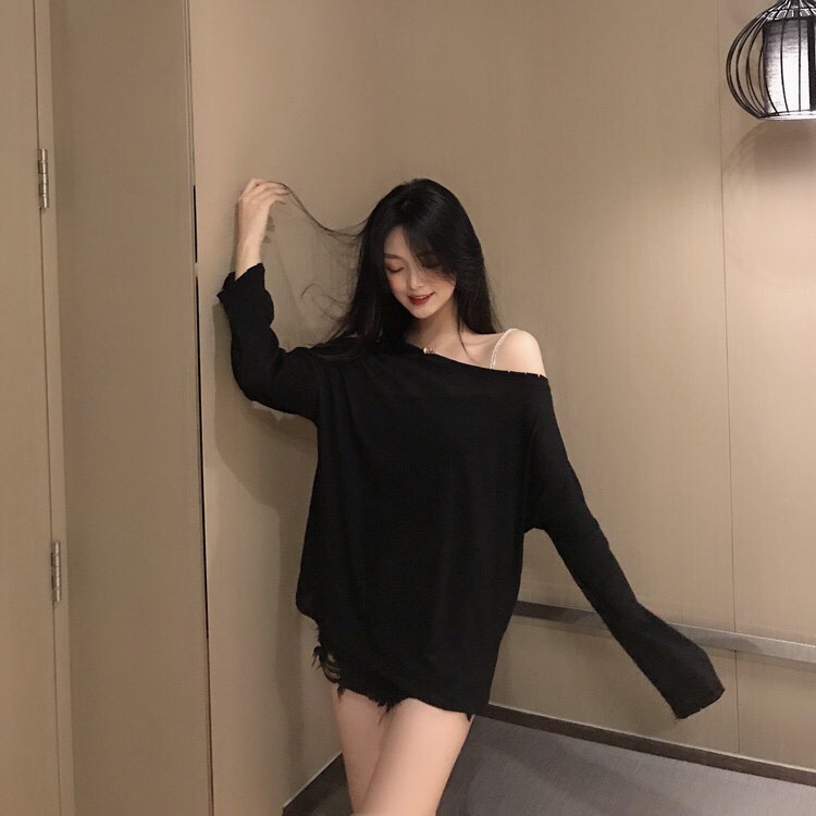 [ Mã WASTAPR giảm 10K đơn 50K] ÁO LEN GIẤY CỔ TRÒN NỮ - ÁO THUN GIẤY DÀI TAY 5 MÀU QC HOT | BigBuy360 - bigbuy360.vn