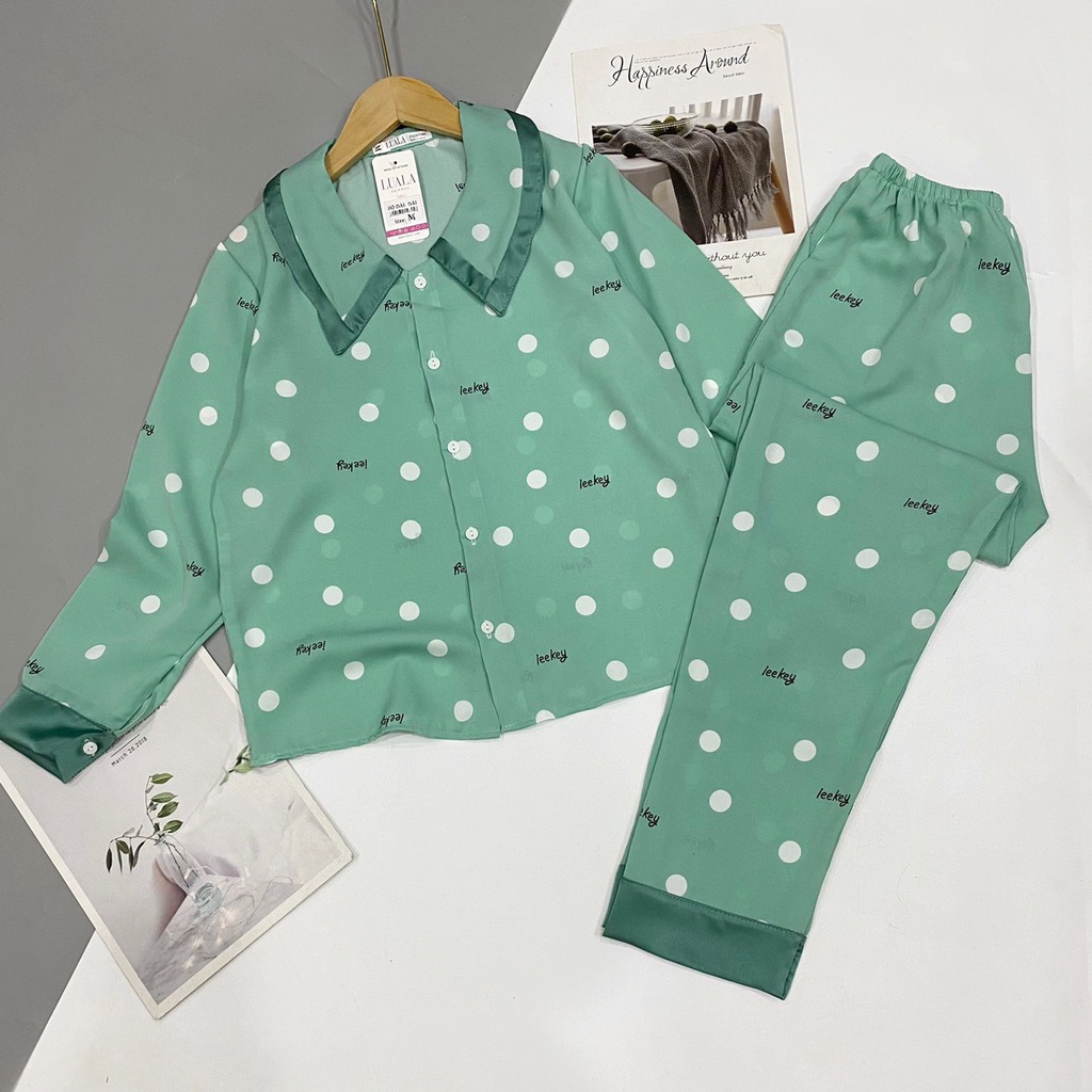 Bộ pijama dài tay lụa mango mềm mịn♥️bao đẹp♥️hình in sắc nét♥️không bai xù, co rút vải | BigBuy360 - bigbuy360.vn