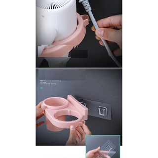  Cốc đựng bàn chải kiêm giá đỡ máy sấy tóc đa năng
