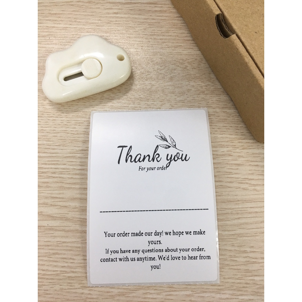 20 tem decan dán niêm phong thank you dán cạnh hộp hàng  Huyền Ori