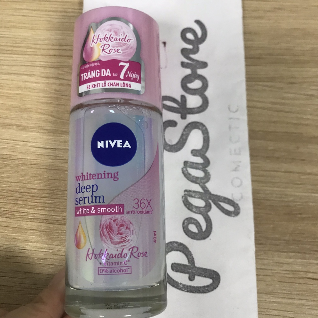 Lăn nách Nivea - lăng nách Lily/ Hồng Hokkaido/ Sakura - Lăng khử mùi nữ 48h - khử mùi nách Serum 40ml