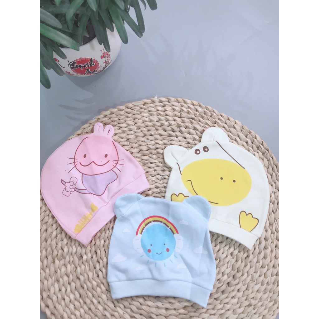 Mũ cotton Sơ Sinh Cho Bé dưới 3 tháng