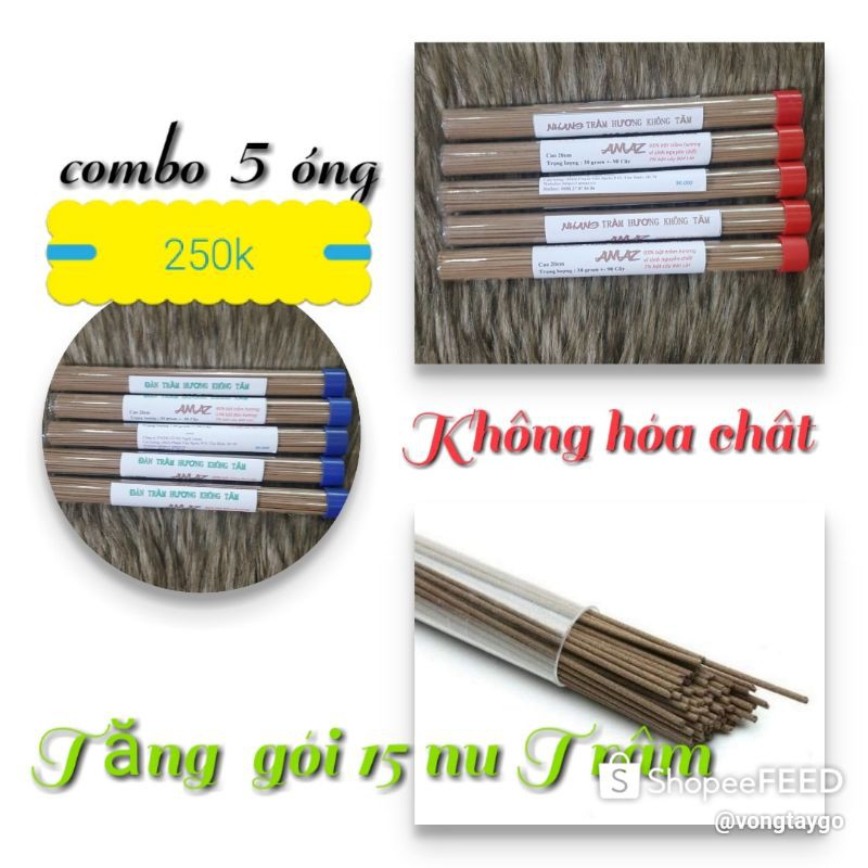 Bán sỉ Nhang trầm hương không tăm mua 5 óng tặng gói nụ trầm