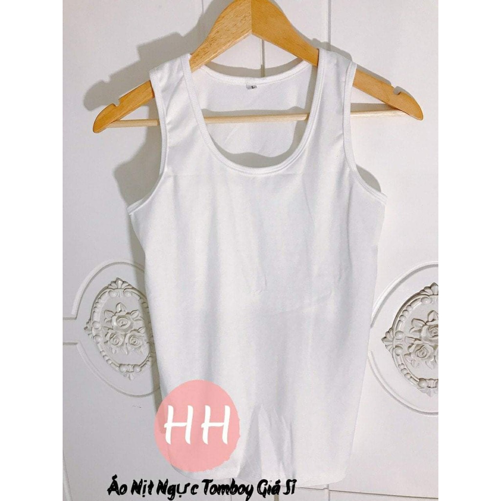 Áo Nịt Ngực Tomboy - dạng ba lỗ gài hông, có bản nịt ben trong giúp định hình phẳng ngực