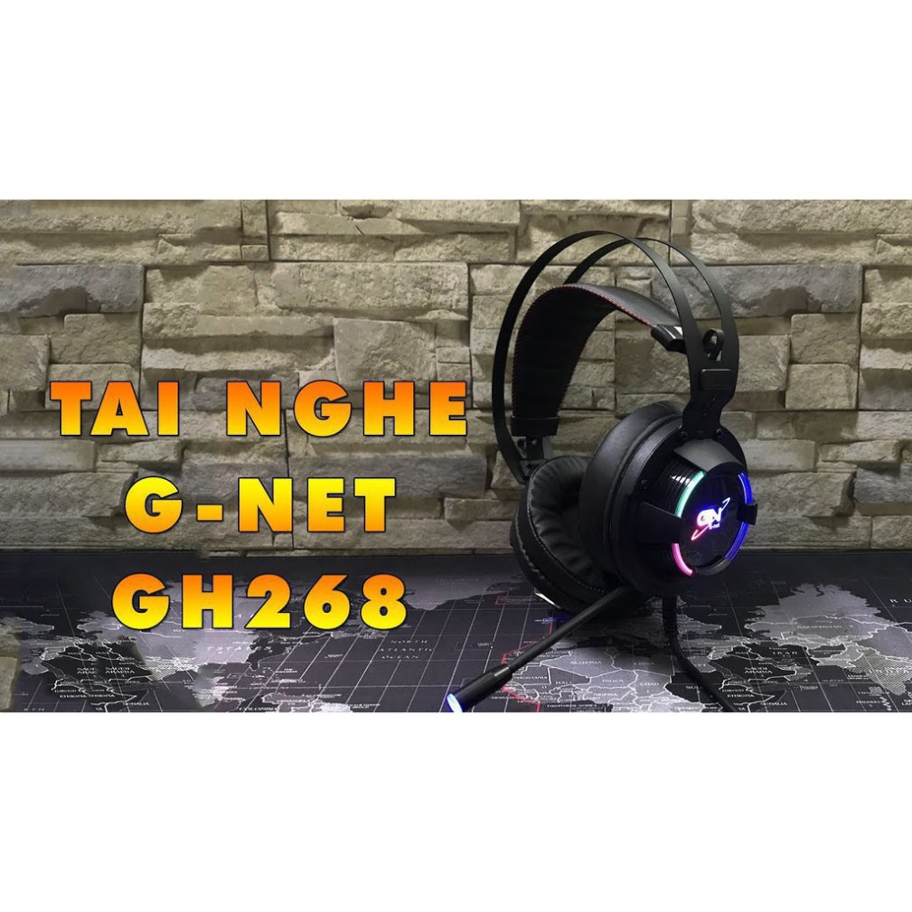 Tai Nghe Gaming GNet GH268 - Led RGB - Âm Thanh 7.1 Cổng USB - BH 12 Tháng chính hãng