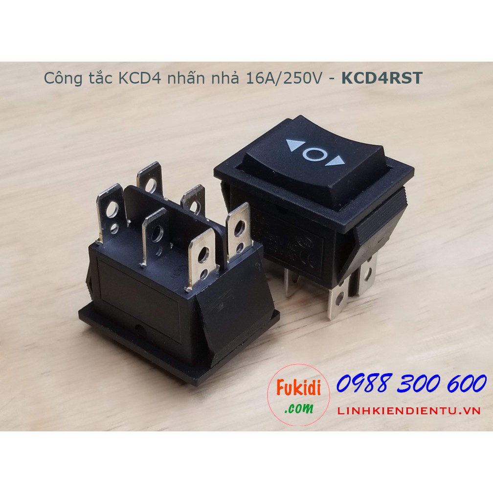 Công tắc KCD4 hai nút nhấn nhả 16A/250V  KCD4RST