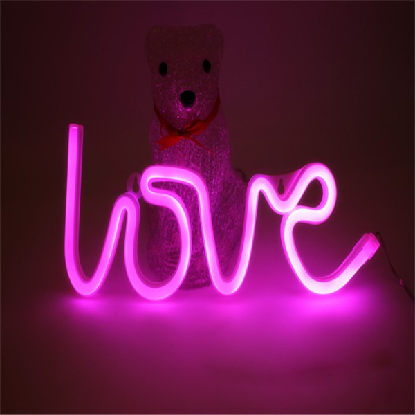 Đèn led Neon gắn tường hình chữ LOVE trang trí tiệc