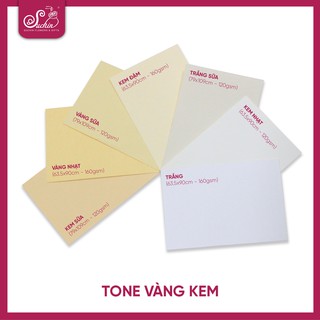 Giấy mỹ thuật làm hoa tone kem