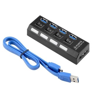 Bộ Chia 1 Cổng USB 3.0 Thành 4 Cổng USB 3.0 Có Công Tắc | hub usb 3.0