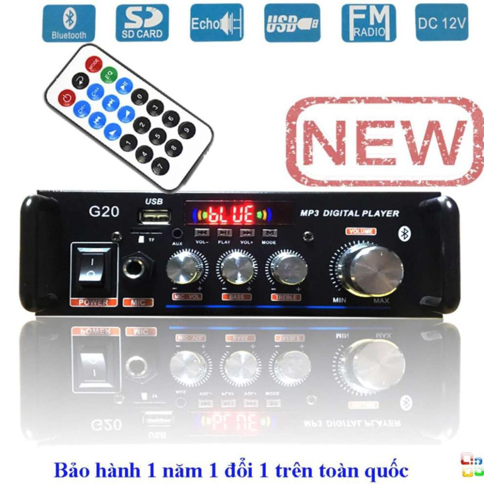 [ Xả kho tết] Ampli Bluetooth Tely Blj253, Amply Karaoke mini, Tăng âm giá rẻ bảo hành 12 tháng