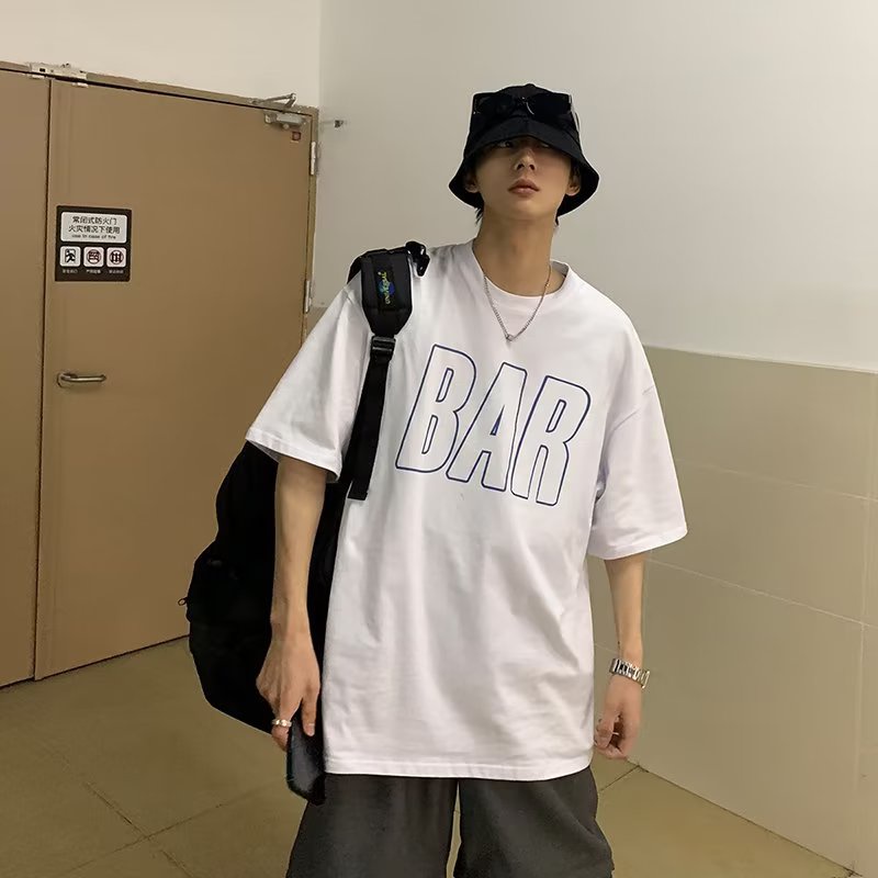 Áo Thun Tay Ngắn Dáng Rộng In Chữ Phong Cách Hip Hop Thời Trang Mùa Hè Cho Nam Và Nữ size M-8XL