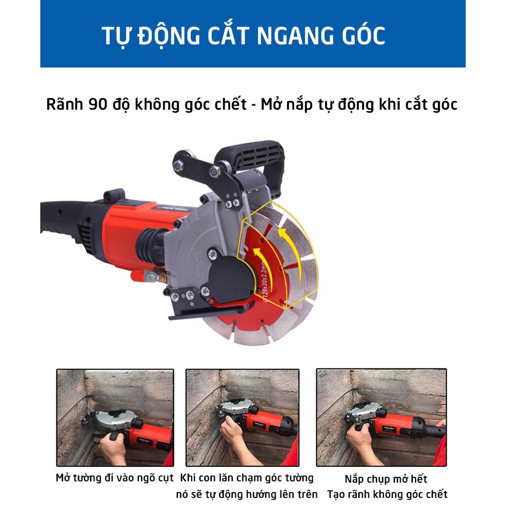 Máy cắt rãnh tường 2 lưỡi Tableau 6807 - Máy cắt không bụi, công suất mạnh mẽ - TC MART