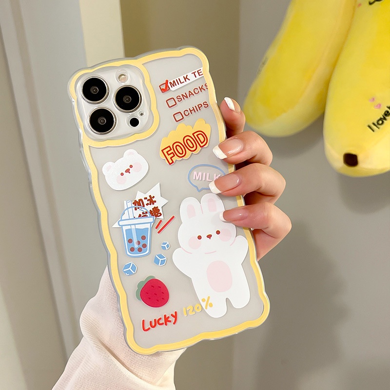 Ốp lưng iphone Ốp Điện Thoại In Hình Thỏ 14 Cho iPhone 13Pro 11 12 xr 7 8 plus Dinuo case