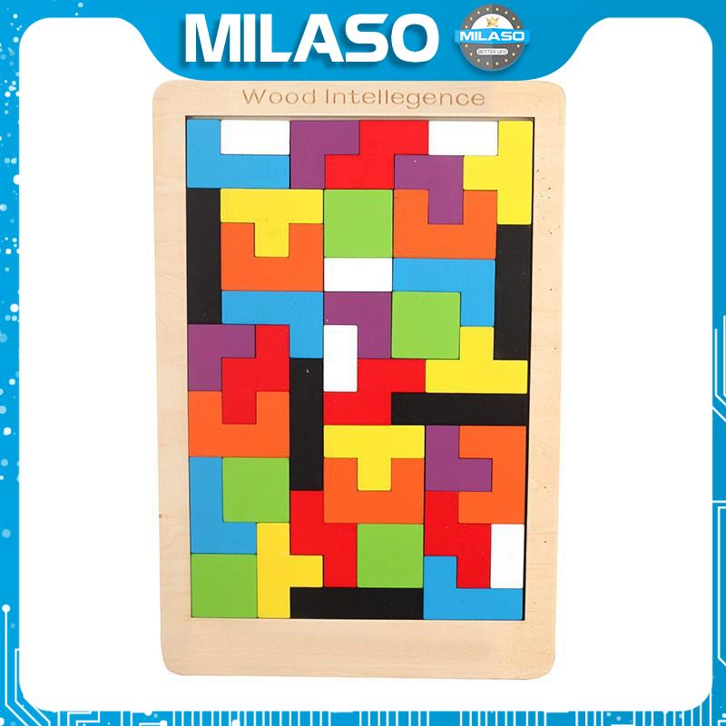 Đồ Chơi Xếp Hình Gỗ MILASO Đồ Chơi Giáo Dục Trí Uẩn Tangram Nga Phát Triển Tư Duy Thông Minh TE-001212