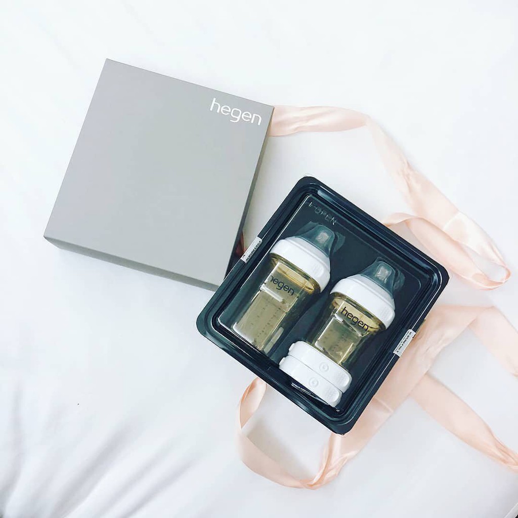 [Chính Hãng] Bộ quà tặng cao cấp Hegen Basic Stater Kit - Bình150ml và 240ml + 2 nắp đậy