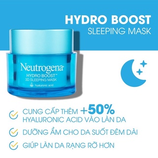 Mặt Nạ Ngủ Cấp Nước Neutrogena VEGE ORGANIC Hydro Boost 3D Sleeping Mask Fullsize 50g dưỡng ẩm dưỡng da làm mềm