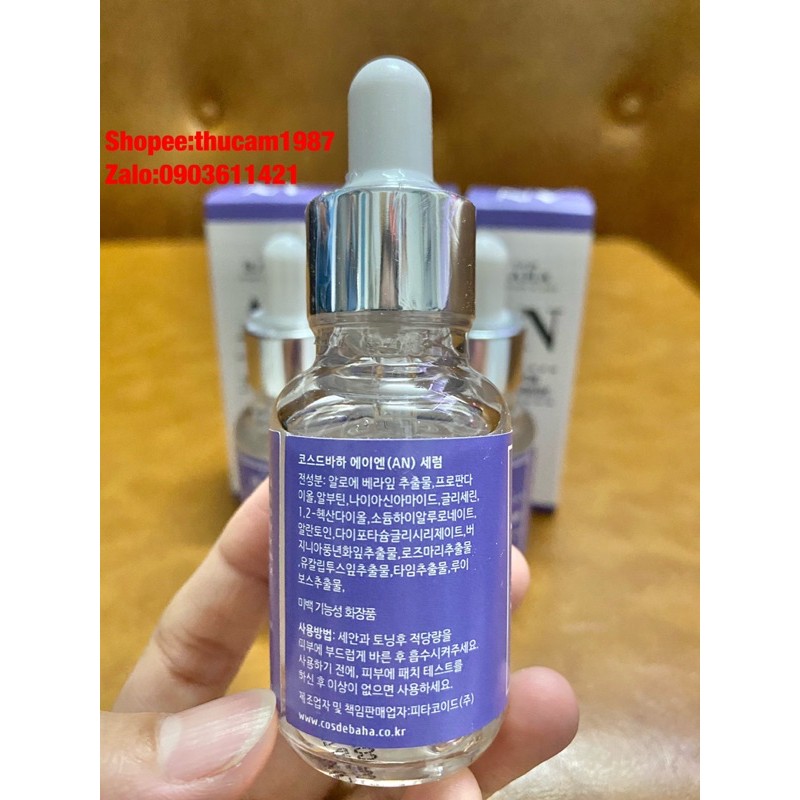 Serum trắng sáng da giảm thâm, hắc sắc tố da Cos De BAHA Arbutin 5% + Niacinamide 5% 30ml.