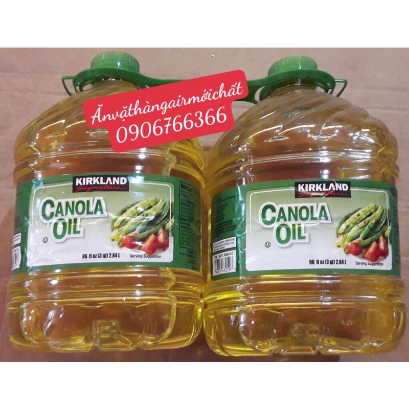 Dầu Thực Vật - Hạt Cải Kirkland Signature Vegetable Oil & Canola Oil 2.84 lít