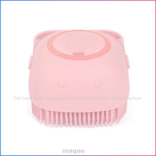 Cọ Tắm Silicon Vuông Có Ngăn Chứa Dầu Tắm Tiện Lợi | BigBuy360 - bigbuy360.vn