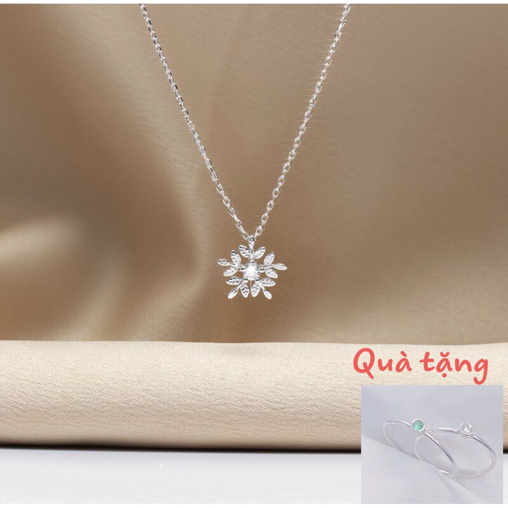 Dây chuyền bạc , vòng cổ bạc hình hoa tuyết