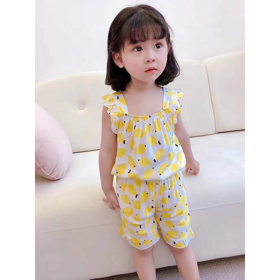 Bộ lanh HC KIDS TBKS90 - đồ bộ mặc nhà cho bé cực mềm mát