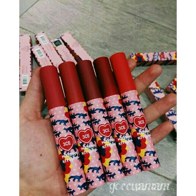 [Có sẵn] Son kem 3CE Maison Kitsune Velvet Lip Tint màu Red Intense, Rambling Rose, Twin Rose | BigBuy360 - bigbuy360.vn