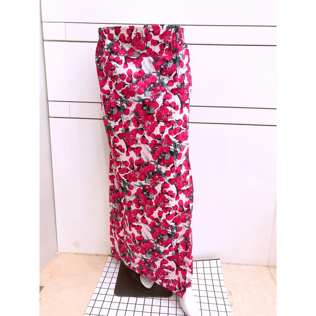 Váy Chống Nắng Hoa Xẻ 2 Lớp Dài Cho Nữ Duy Ngọc Cao Cấp, chất liệu vải Cotton dày dặn chống nắng hiệu quả (7988)