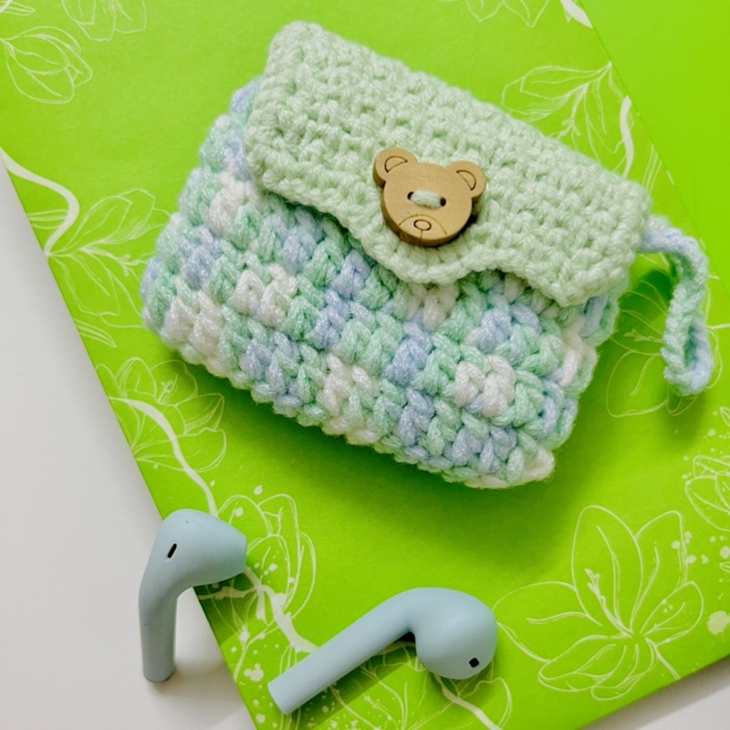 ☘︎︎Case bảo vệ tai nghe bằng len Handmade/Túi đựng tai nghe bằng len handmad  ☘︎︎ Gen XYZ