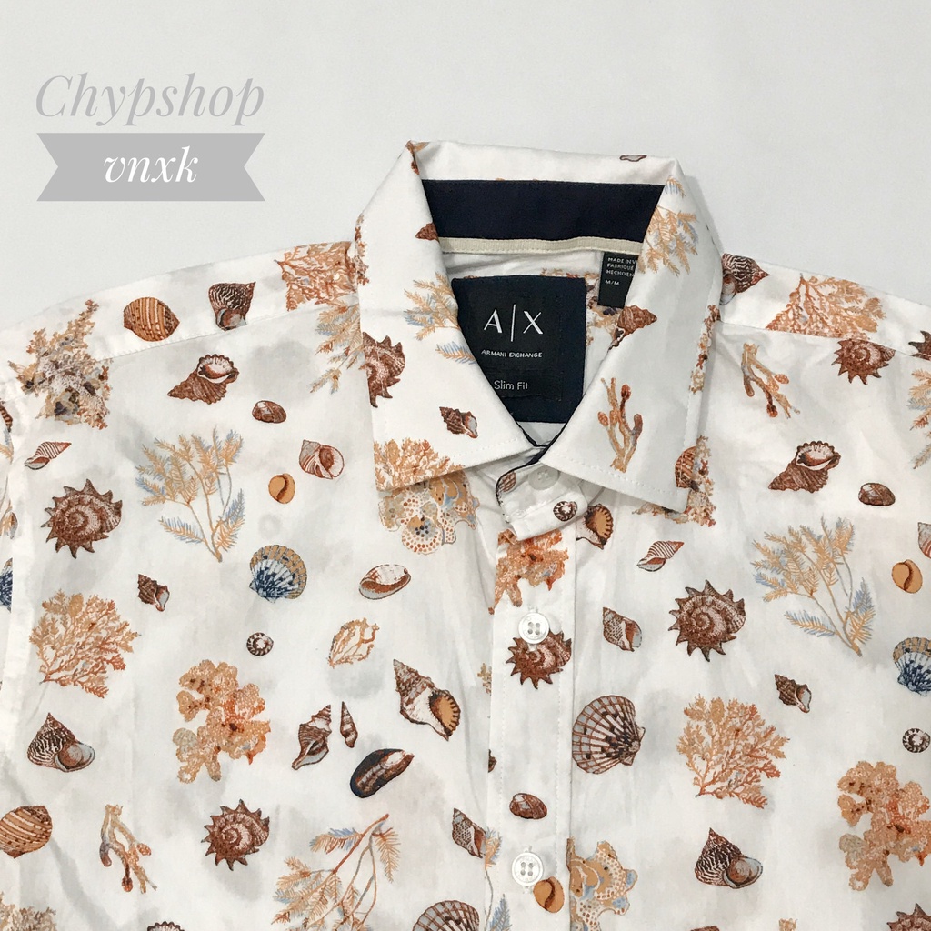 Áo sơ mi tay ngắn nam Chypshop vnxk chất cotton 100% in hoạ tiết sinh vật biển độc đáo lạ mắt
