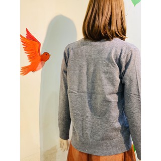 Áo khoác len nữ- cổ tròn- nút gài