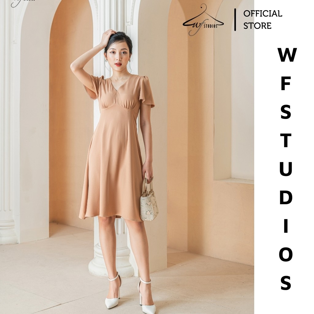 Váy cổ V tay loe Rosalie Dress - V04 - wfstudios