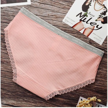 Quần lót nữ phom to🔥FREESHIP🔥QUẦN COTTON TĂM CẠP VIỀN REN CHỮ | WebRaoVat - webraovat.net.vn