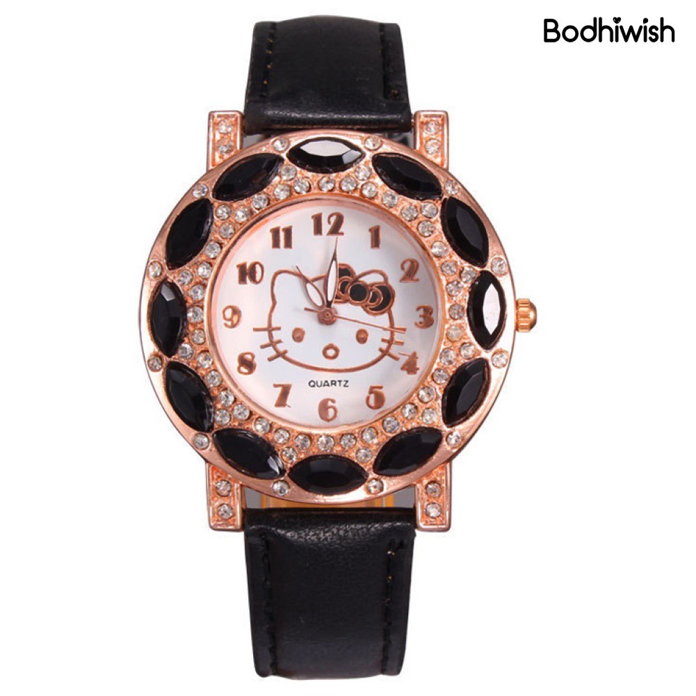 Đồng Hồ Dây Da Mặt Hình Hello Kitty Dễ Thương Cho Bé Gái | BigBuy360 - bigbuy360.vn