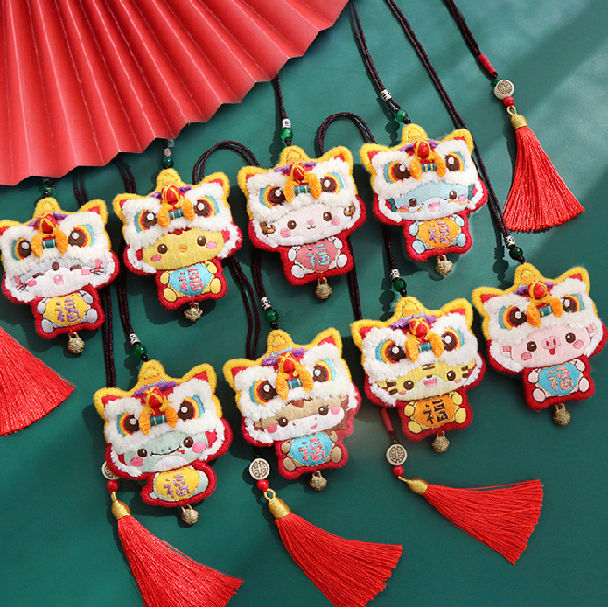 Bộ dụng cụ tự thêu làm túi thơm xiang bao hình vuông họa tiết 12 cung hoàng đạo xinh xắn