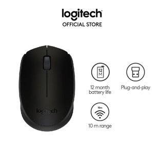 Chuột Không Dây LOGITECH B170 Thiết Kế Thuận Tiện Cho Cả Hai Tay-Hàng Chính Hãng