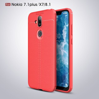 Ốp điện thoại TPU mềm kiểu da cao cấp cho Nokia 8.1