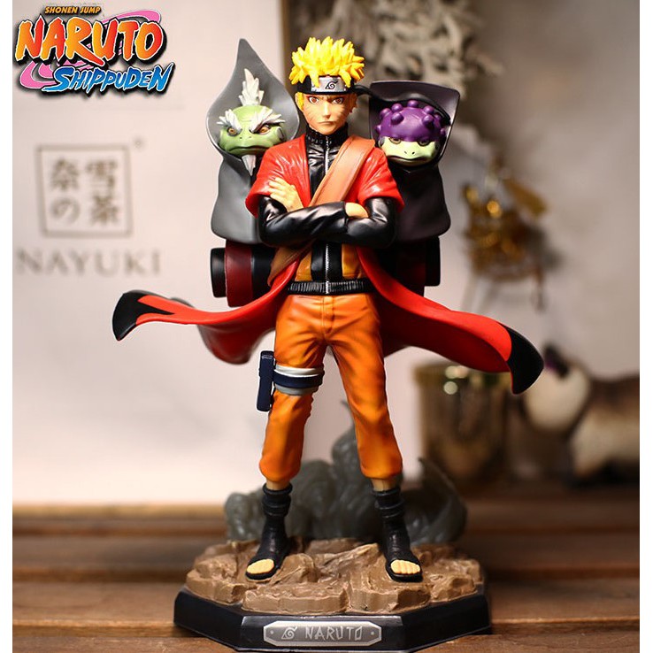 Mô hình Naruto hiền nhân thuật kèm 2 vợ chồng cóc tiên