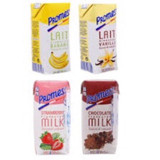 Sữa tươi Promess vị dâu, chuối, socola, vani nhập từ Pháp