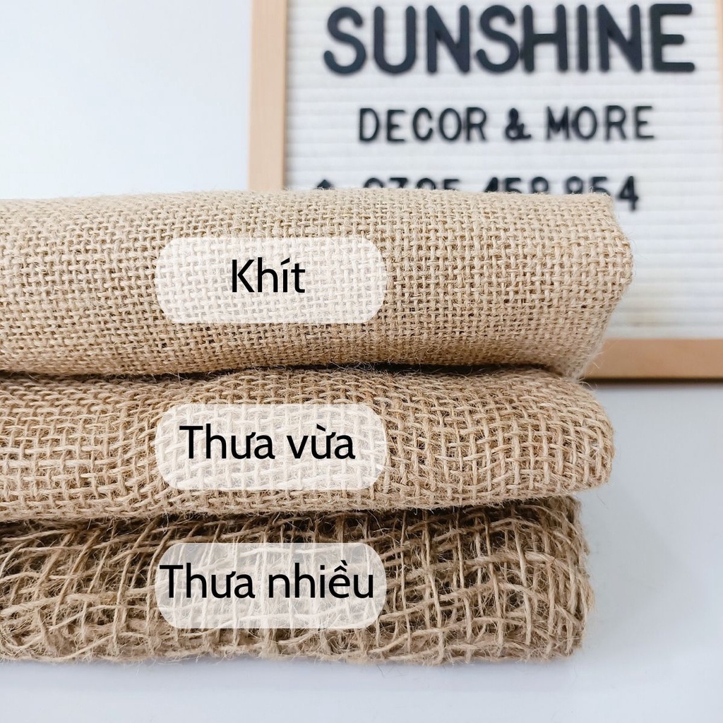 Vải đay vải cói vải bố gai sần trang trí, chụp ảnh làm đồ handmade