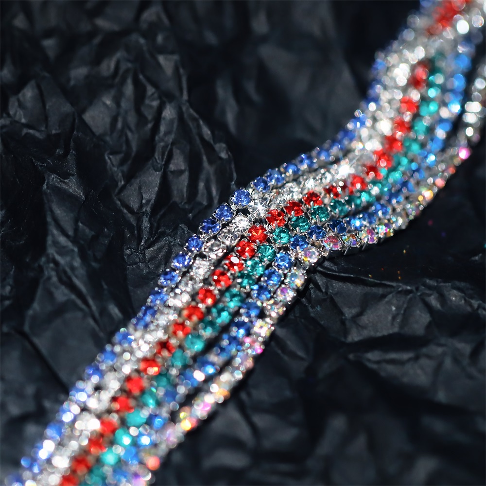 St.kunkka Phụ kiện trang trí đính đá lấp lánh SS6.5 1Yard thiết kế thời trang