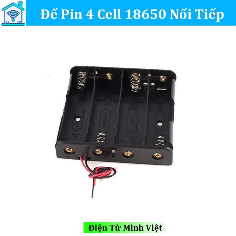 Hộp Đế Pin 18650 4 Ngăn Nối Tiếp