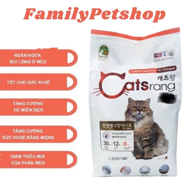 Thức ăn hạt cho mèo Catsrang Hàn Quốc-gói 400g-familypetshop.vn