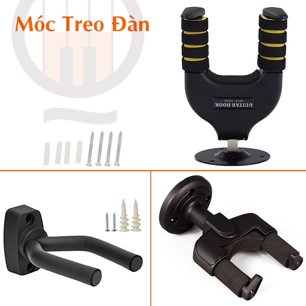 Móc Treo Đàn Guitar, Ukulele, Violin đầy đủ ốc vít - Giá gắn tường treo đàn tiện dụng