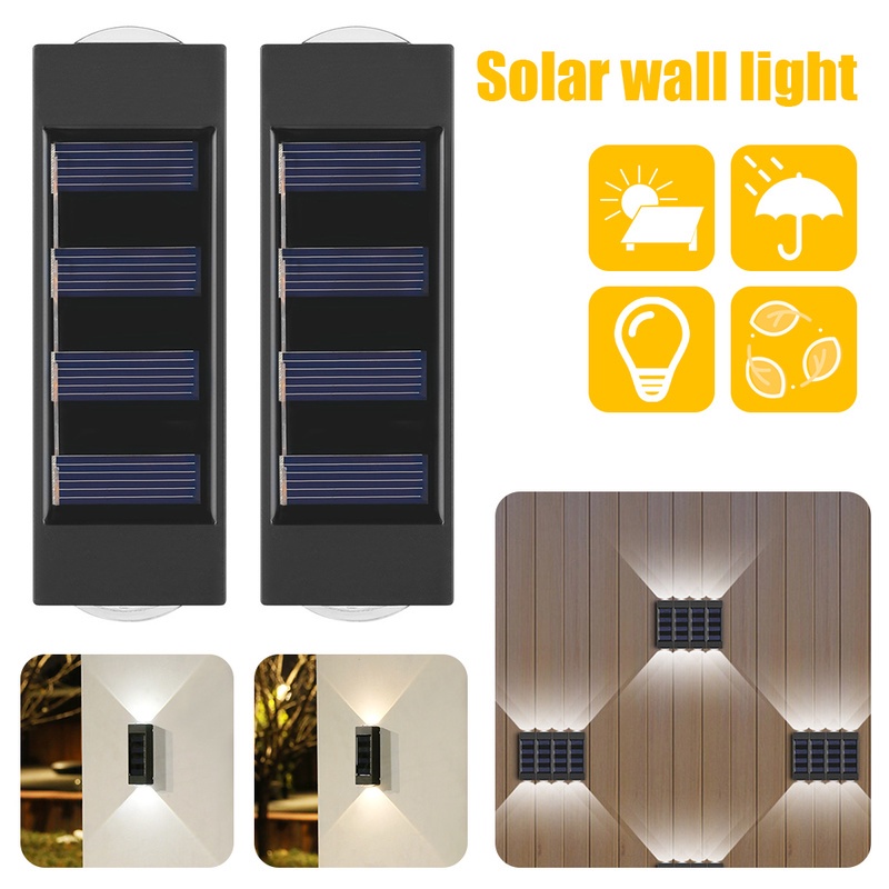 Đèn 2 LED Gắn Tường Ngoài Trời Chống Nước Trang Trí Sân Vườn