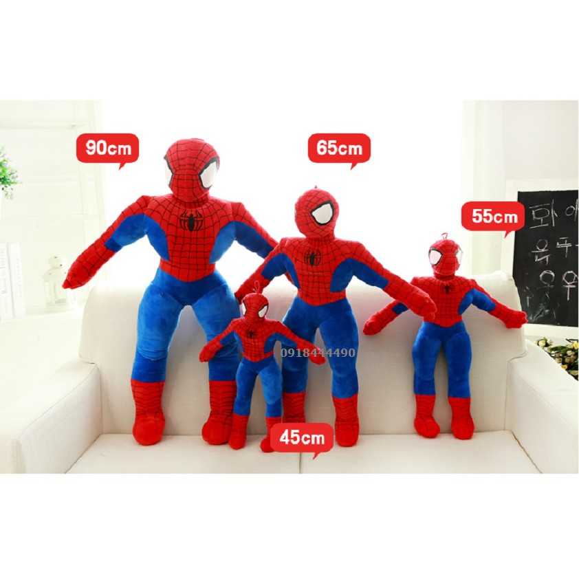 Người nhện nhồi bông  (Spiderman) chất nỉ mềm mịn dáng đẹp