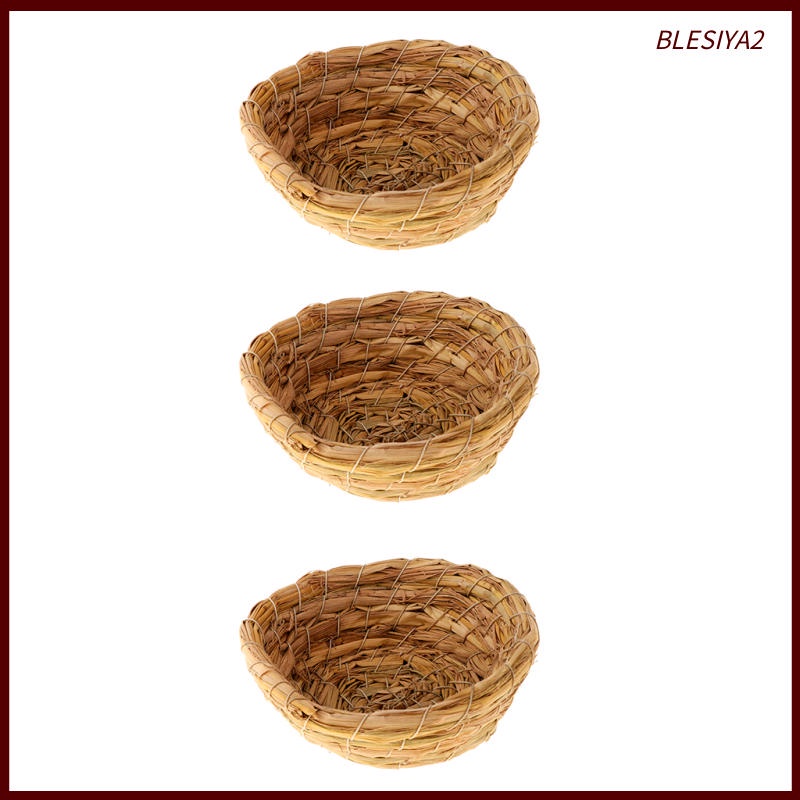 Set 3 tổ chim bằng rơm đan tay cho chim bồ câu