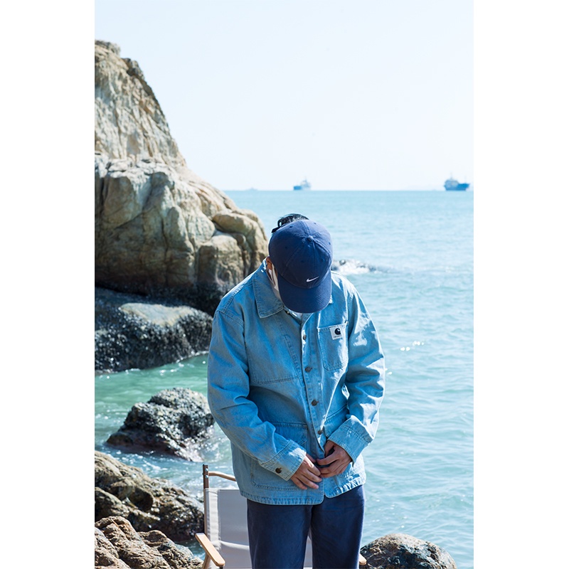 IRTH carhartt Carhart autumn and winter retro hip-hop washed denim trendy loose jacket for couples men and women 2021