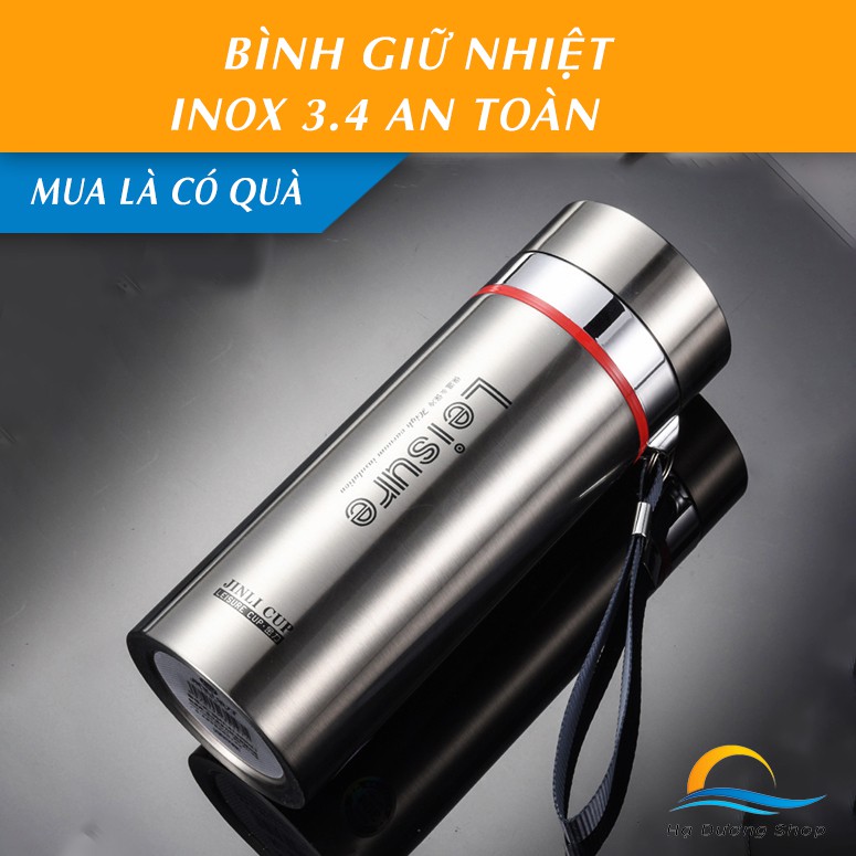 Bình giữ nhiệt inox 304 cao cấp 700ml giữ nóng và lạnh tốt khay pha trà thông minh cao cấp HADU