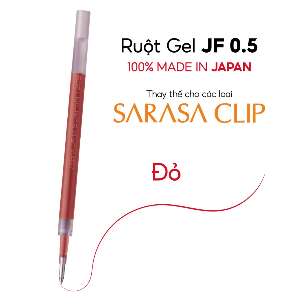 Ruột viết Sarasa clip JF 0.5mm - Zebra Nhật Bản [Chính hãng] - 1 cái