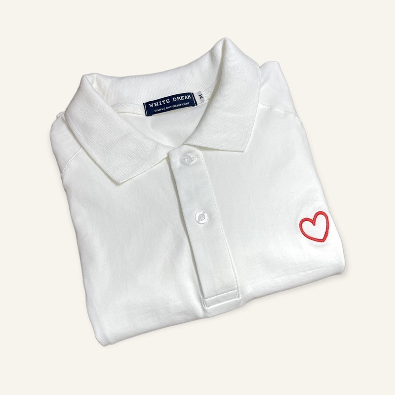 ÁO THUN POLO THÊU TRÁI TIM